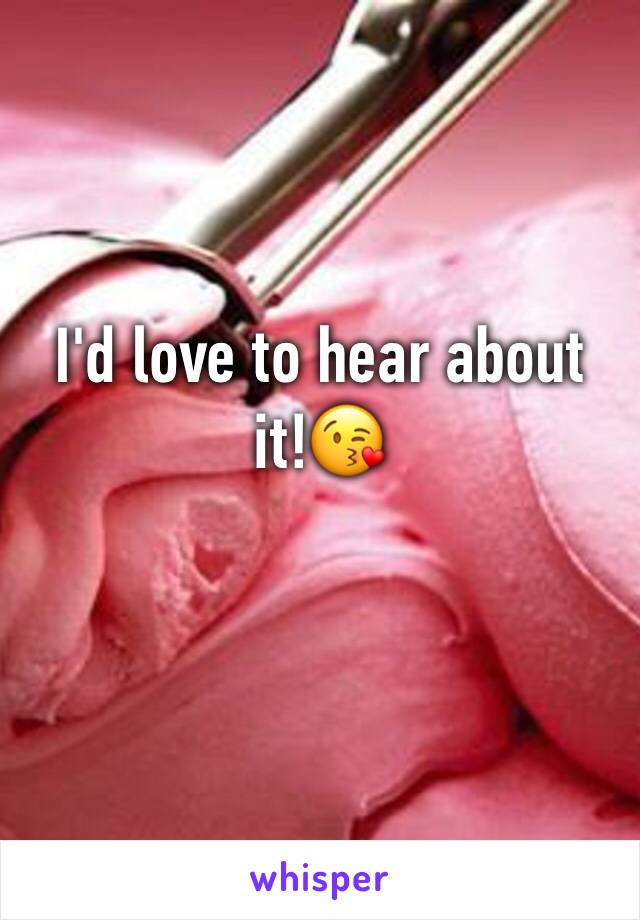 I'd love to hear about it!😘