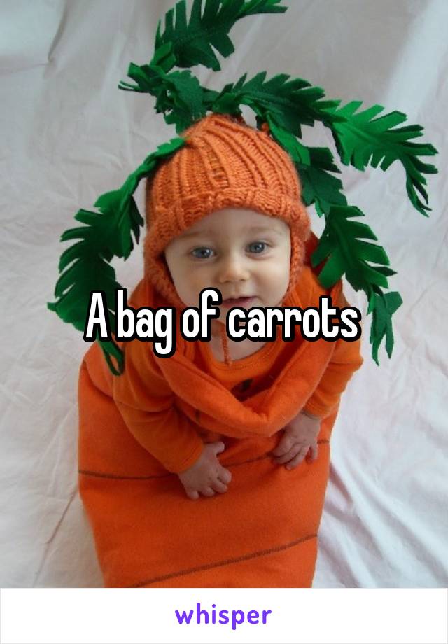 A bag of carrots 