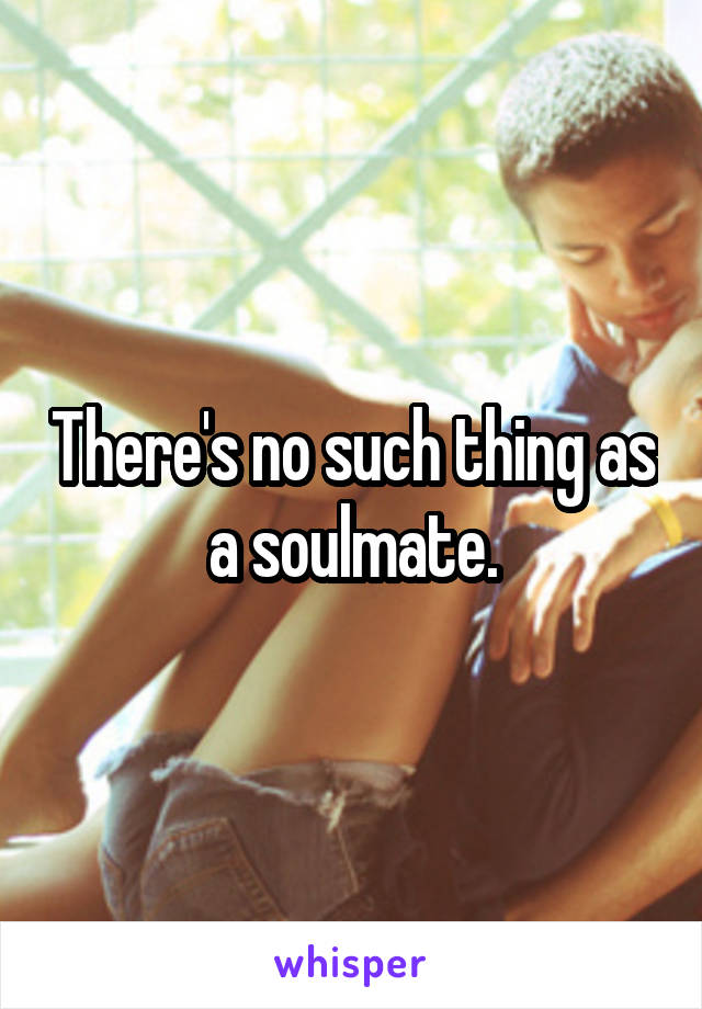 There's no such thing as a soulmate.