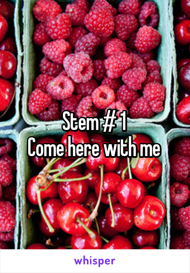 Stem # 1 
Come here with me 