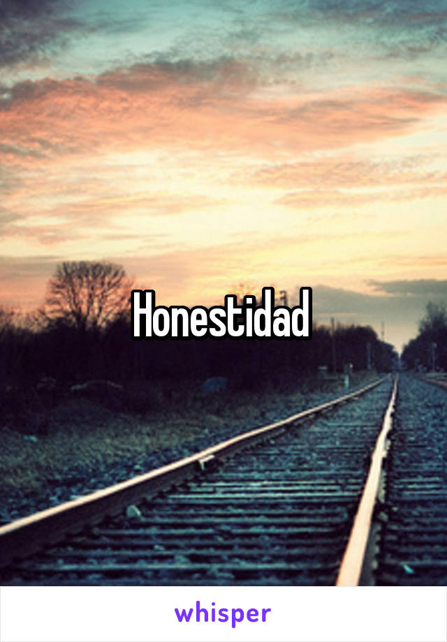 Honestidad 