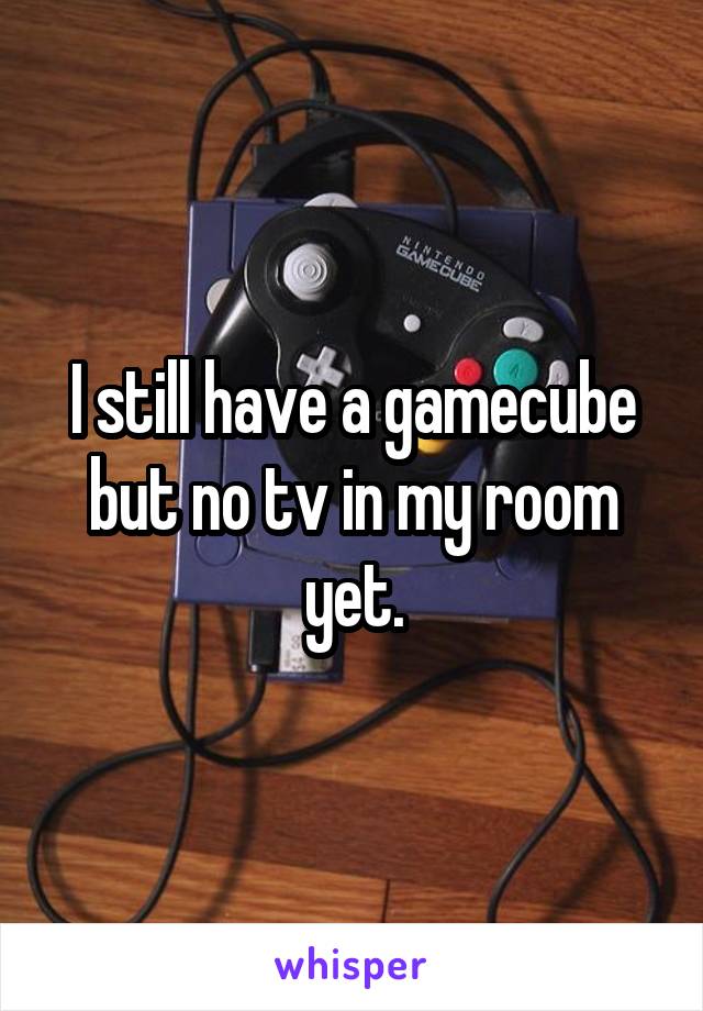 I still have a gamecube but no tv in my room yet.