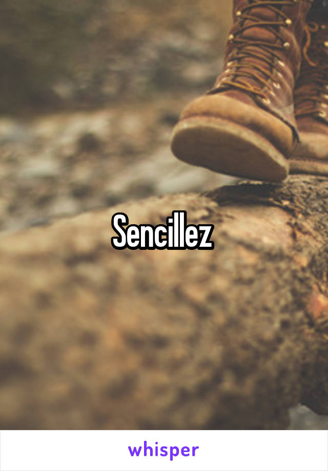 Sencillez 