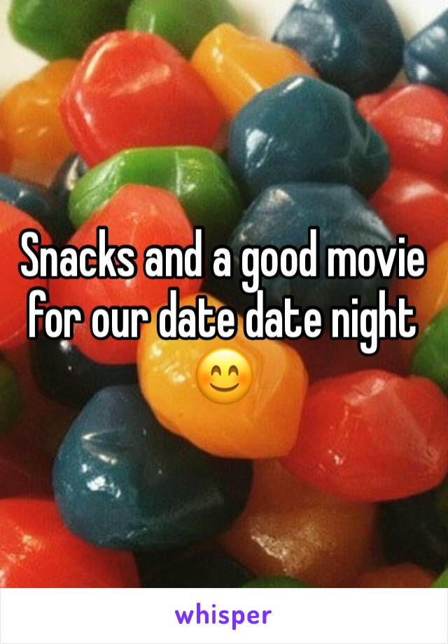 Snacks and a good movie for our date date night 😊 