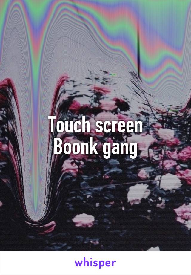 Touch screen
Boonk gang