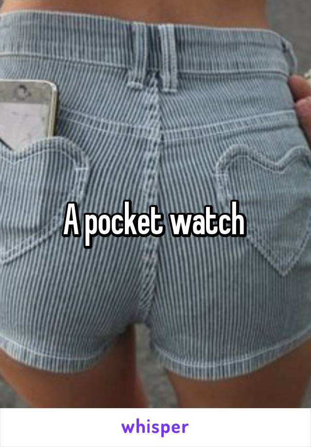 A pocket watch 