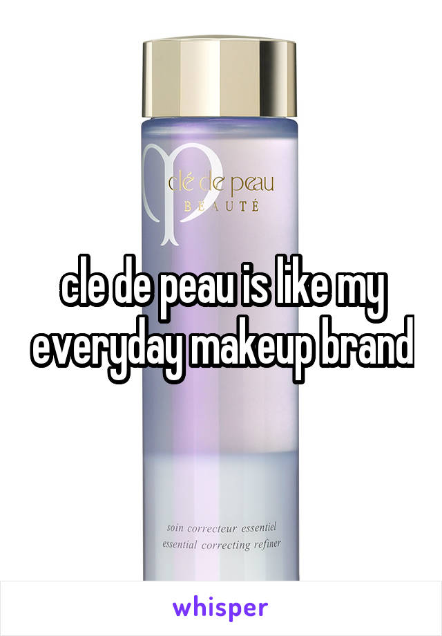 cle de peau is like my everyday makeup brand