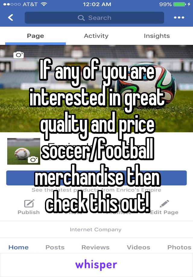 If any of you are interested in great quality and price soccer/football merchandise then check this out!