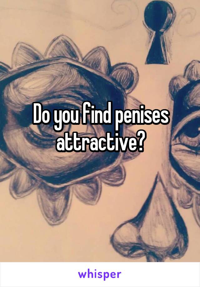 Do you find penises attractive?
