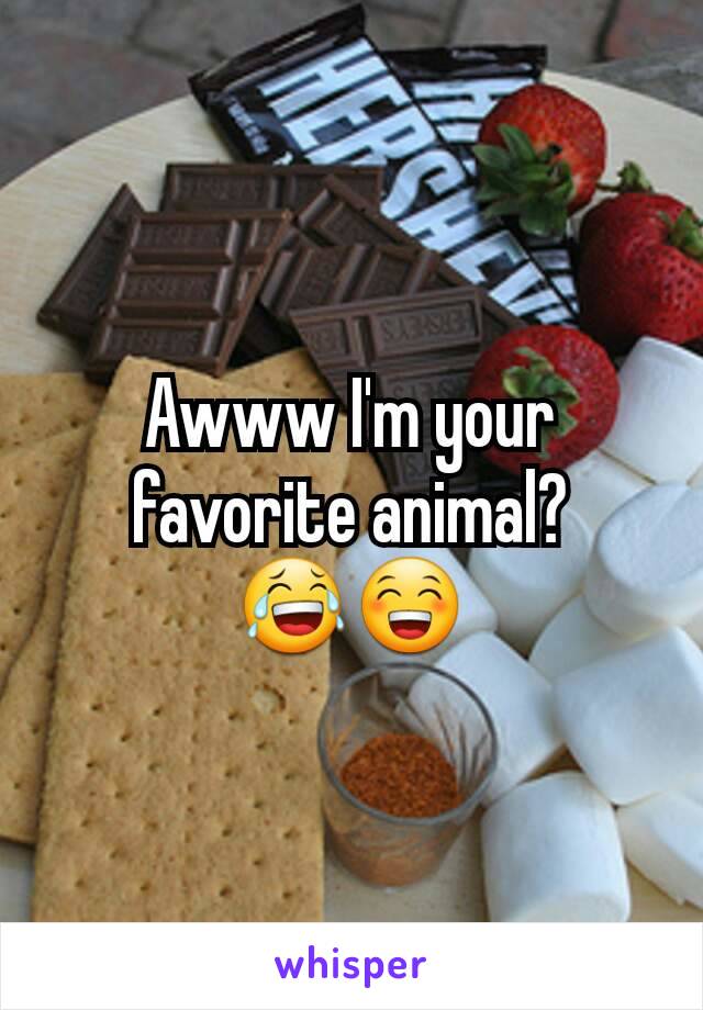 Awww I'm your favorite animal?     😂😁