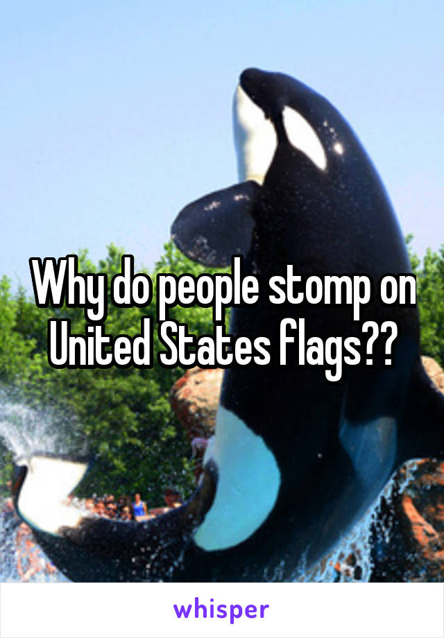 Why do people stomp on United States flags??