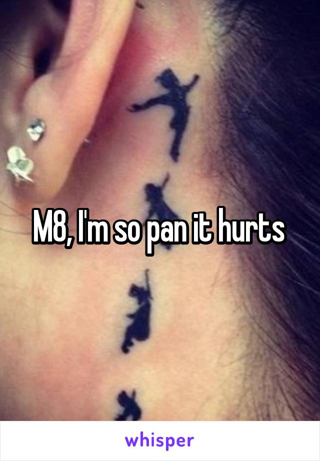 M8, I'm so pan it hurts 