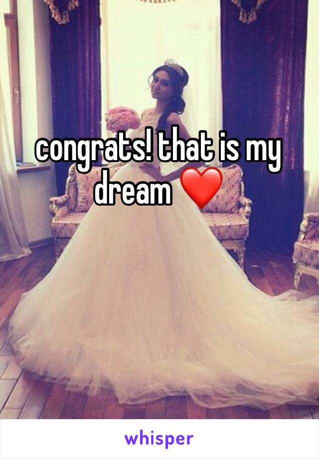 congrats! that is my dream ❤️