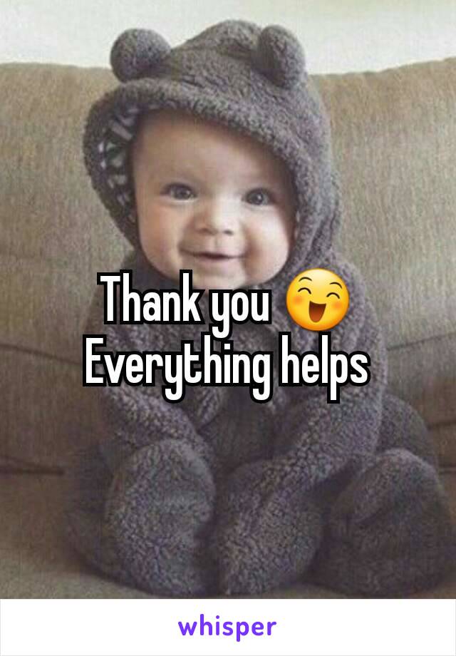 Thank you 😄 Everything helps