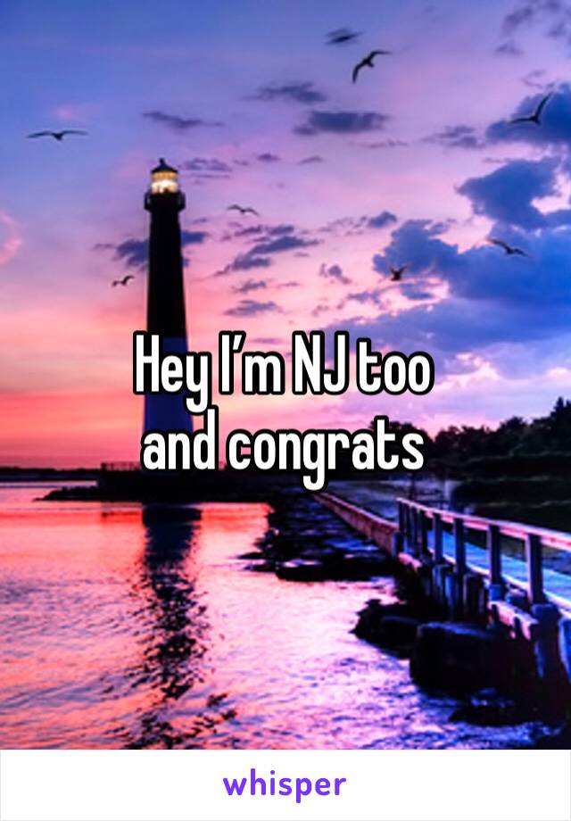 Hey I’m NJ too and congrats 