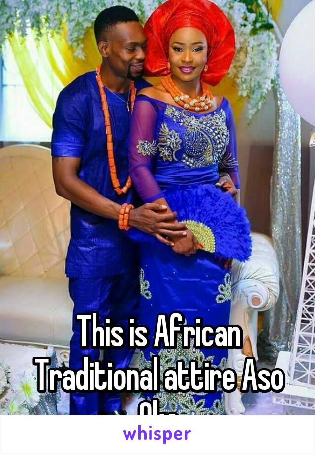 






This is African Traditional attire Aso Oke