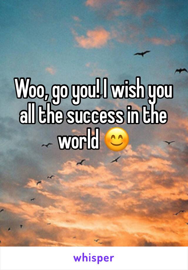 Woo, go you! I wish you all the success in the world 😊