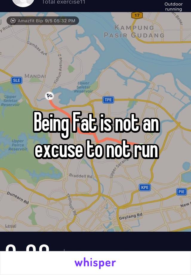 Being Fat is not an excuse to not run