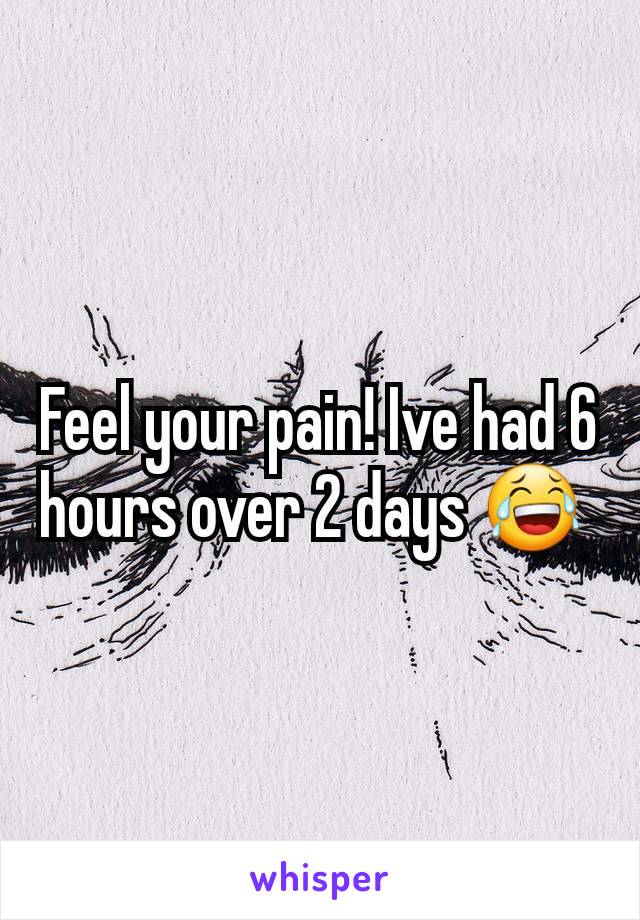 Feel your pain! Ive had 6 hours over 2 days 😂 