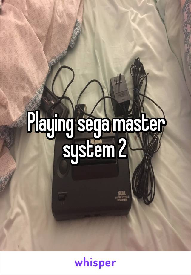 Playing sega master system 2 