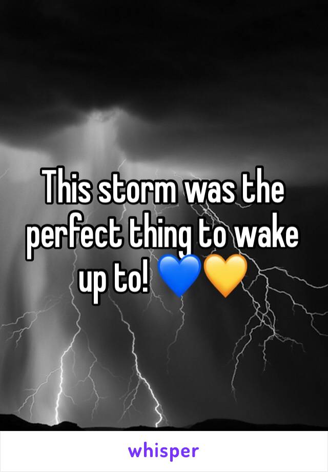 This storm was the perfect thing to wake up to! 💙💛