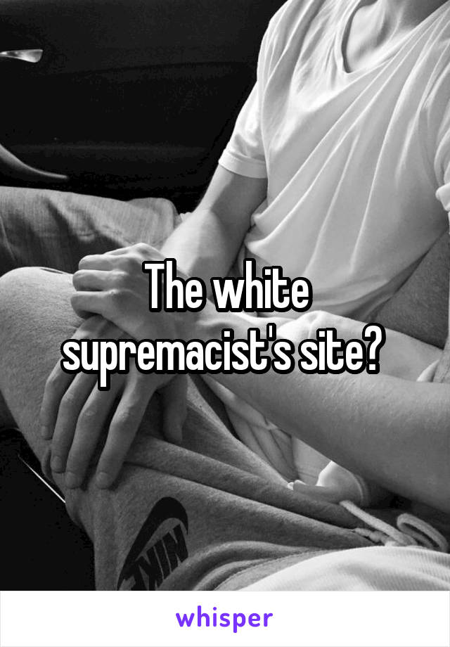 The white supremacist's site? 