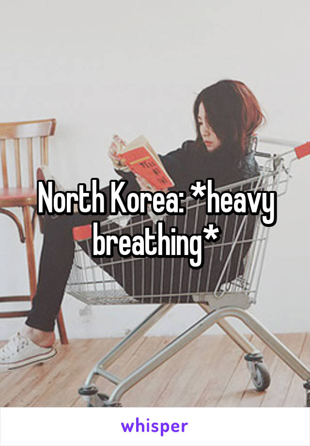 North Korea: *heavy breathing*