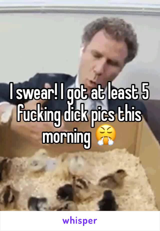 I swear! I got at least 5 fucking dick pics this morning 😤