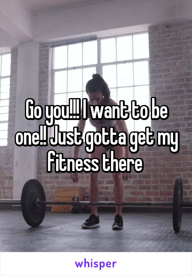 Go you!!! I want to be one!! Just gotta get my fitness there 