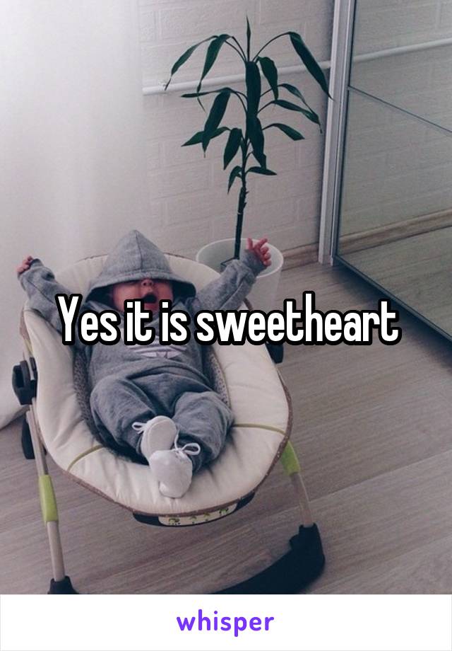 Yes it is sweetheart