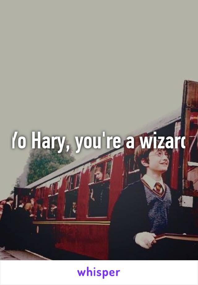 Yo Hary, you're a wizard