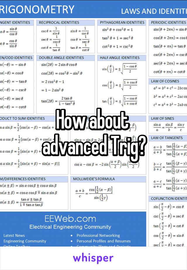 How about 
advanced Trig?