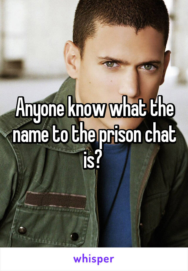 Anyone know what the name to the prison chat is? 
