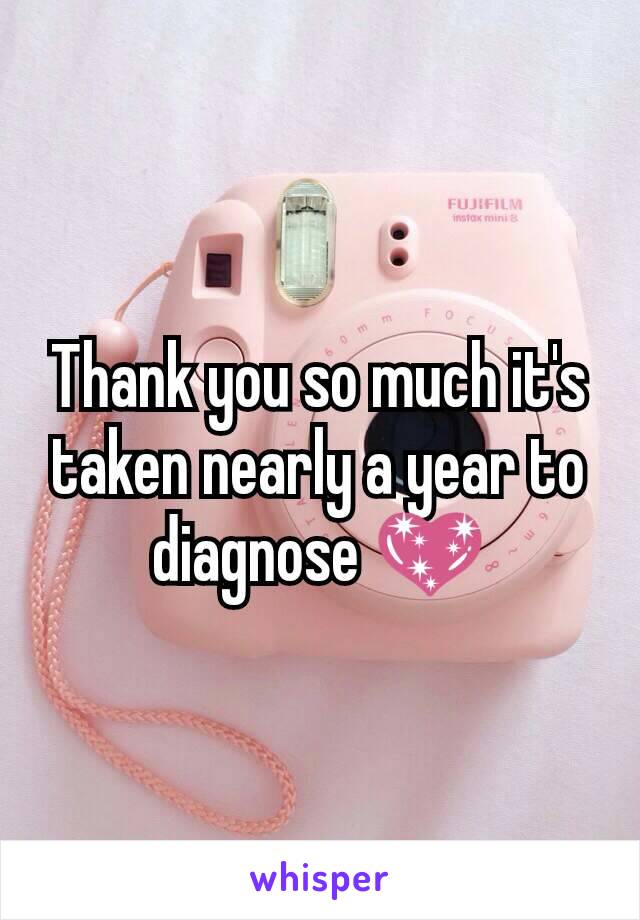 Thank you so much it's taken nearly a year to diagnose 💖