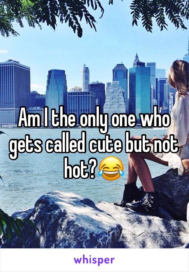 Am I the only one who gets called cute but not hot?😂