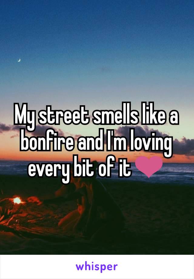 My street smells like a bonfire and I'm loving every bit of it❤