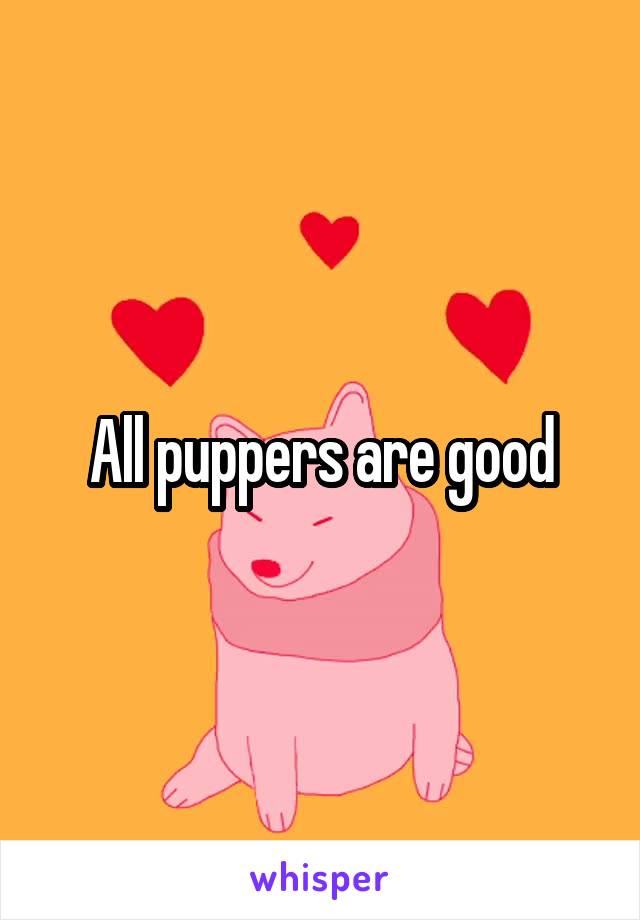 All puppers are good