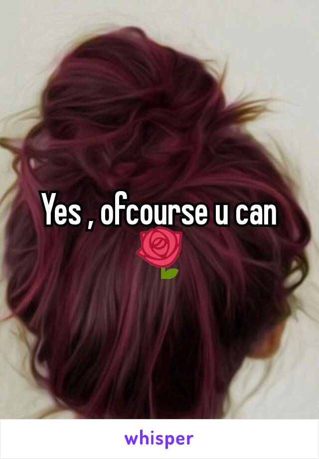 Yes , ofcourse u can 🌹