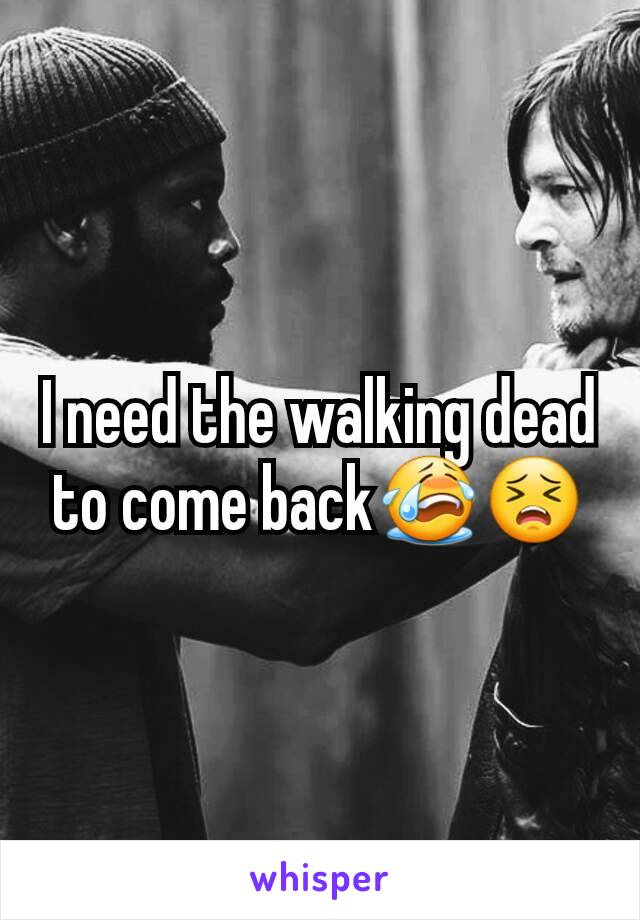 I need the walking dead to come back😭😣