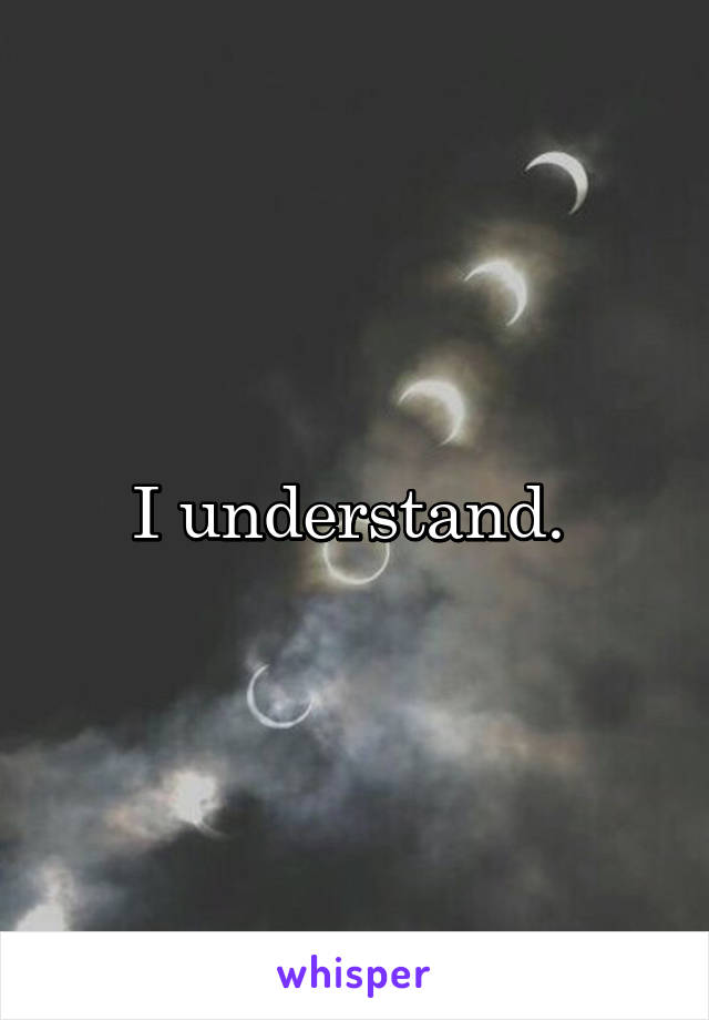 I understand. 