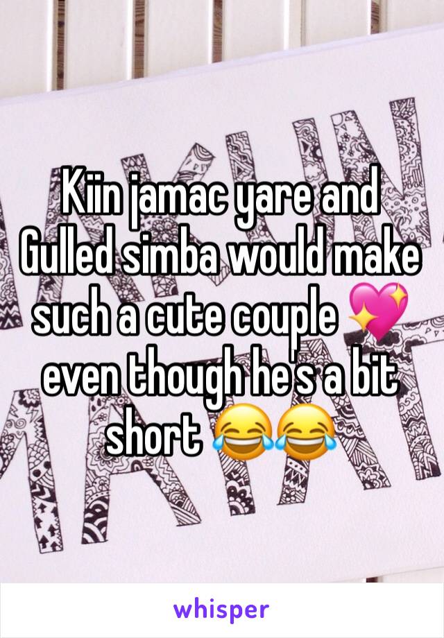 Kiin jamac yare and Gulled simba would make such a cute couple 💖even though he's a bit short 😂😂