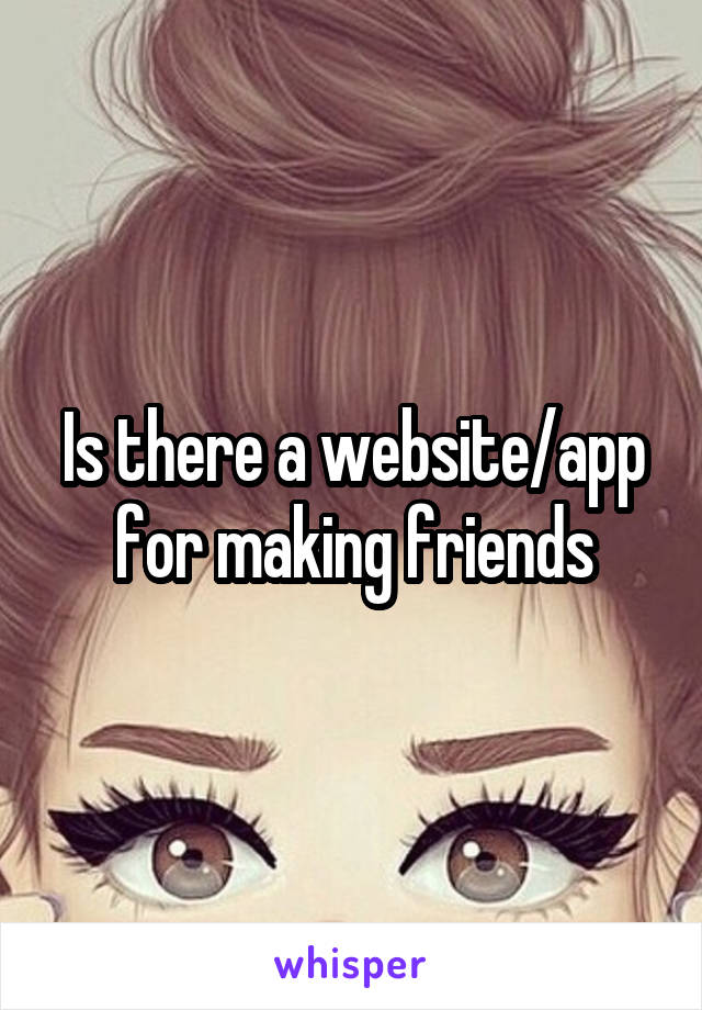 Is there a website/app for making friends