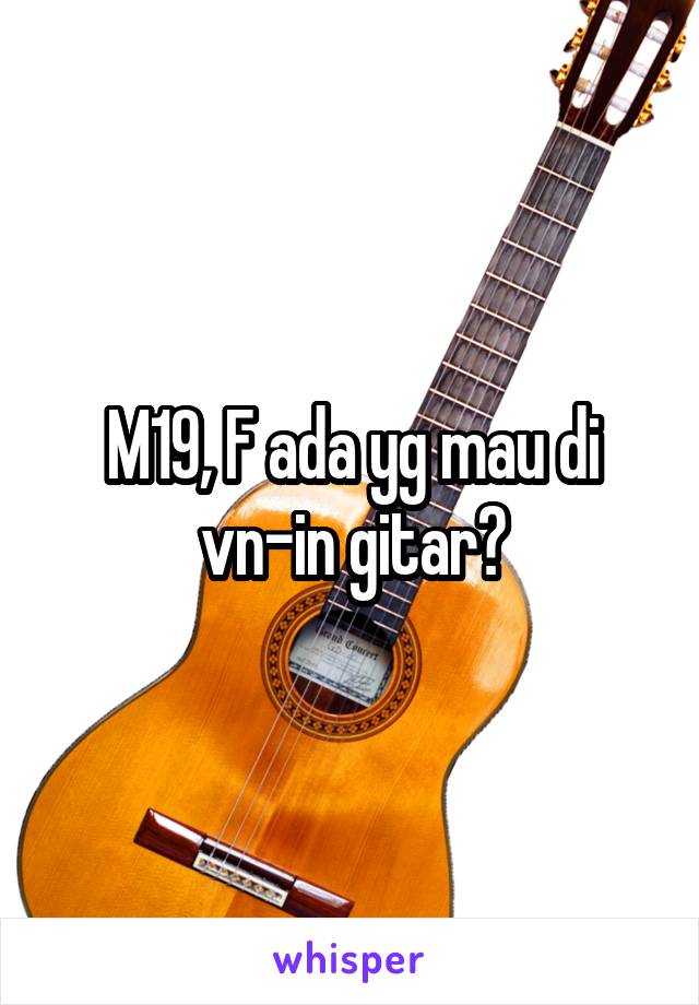 M19, F ada yg mau di vn-in gitar?