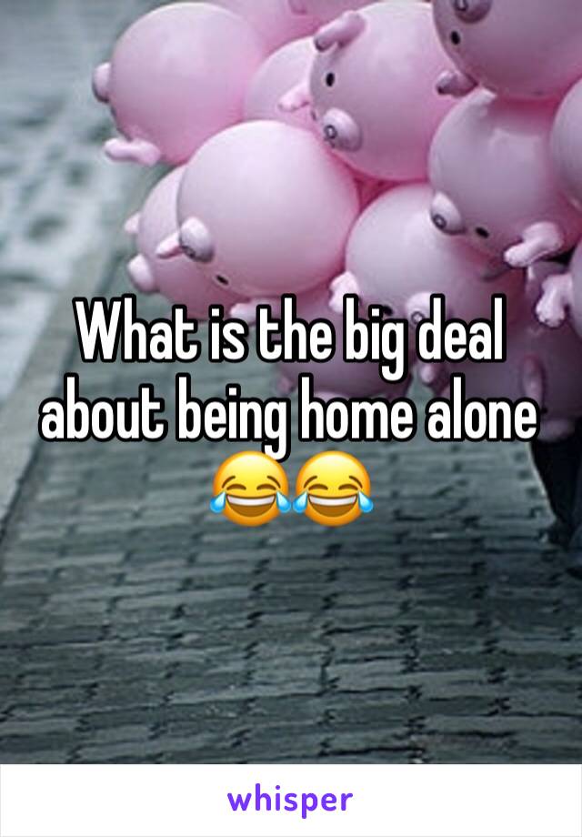 What is the big deal about being home alone 😂😂