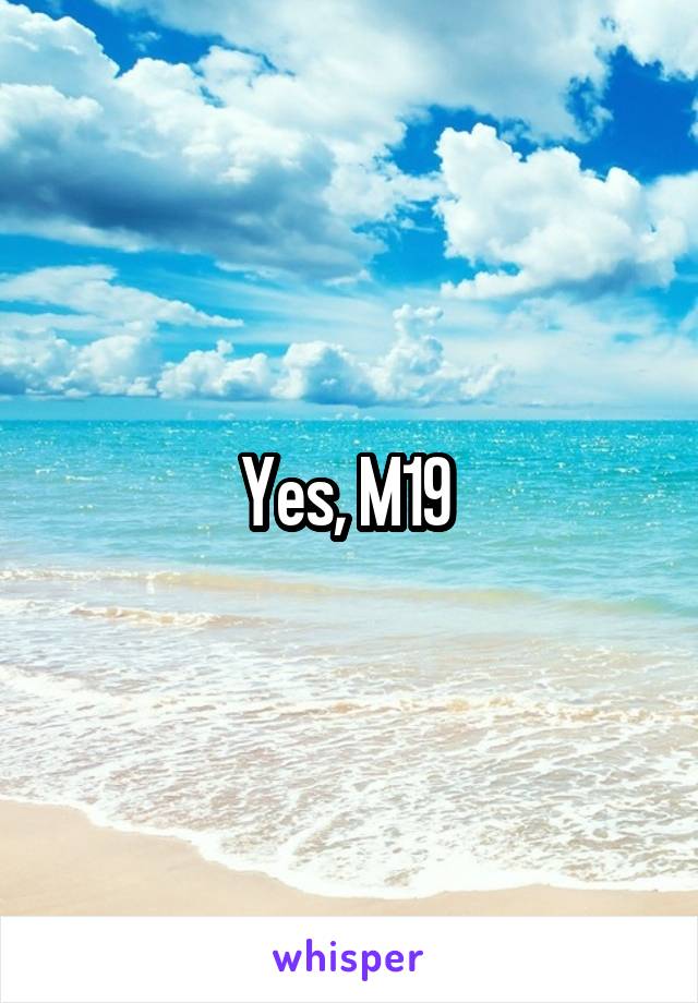 Yes, M19 