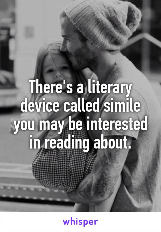 There's a literary device called simile you may be interested in reading about.