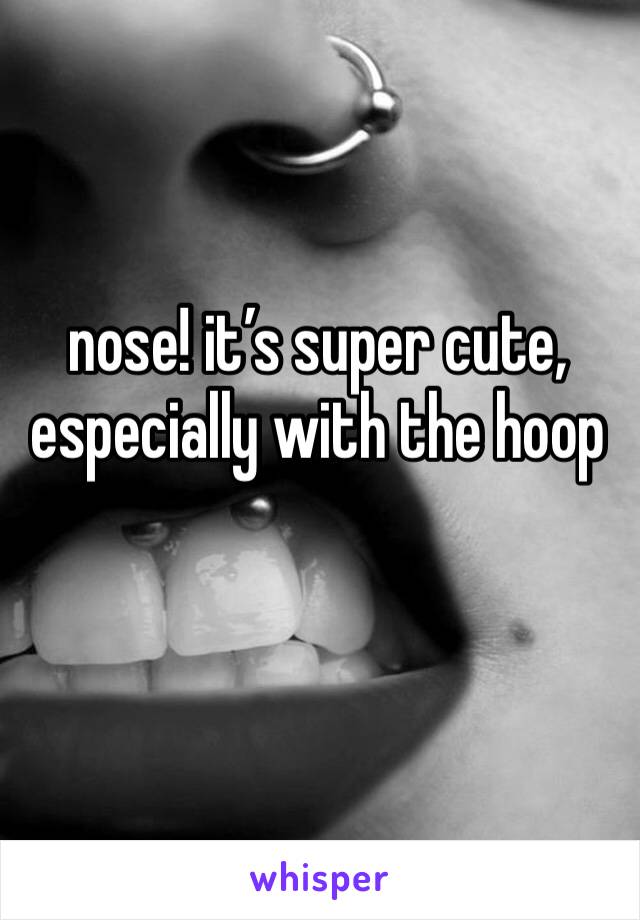 nose! it’s super cute, especially with the hoop