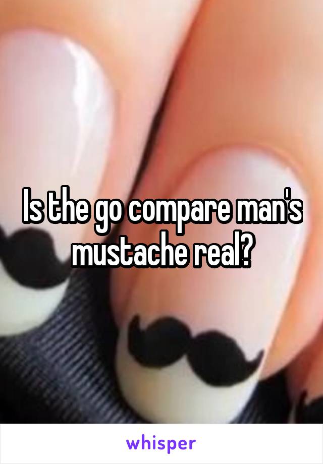 Is the go compare man's mustache real?