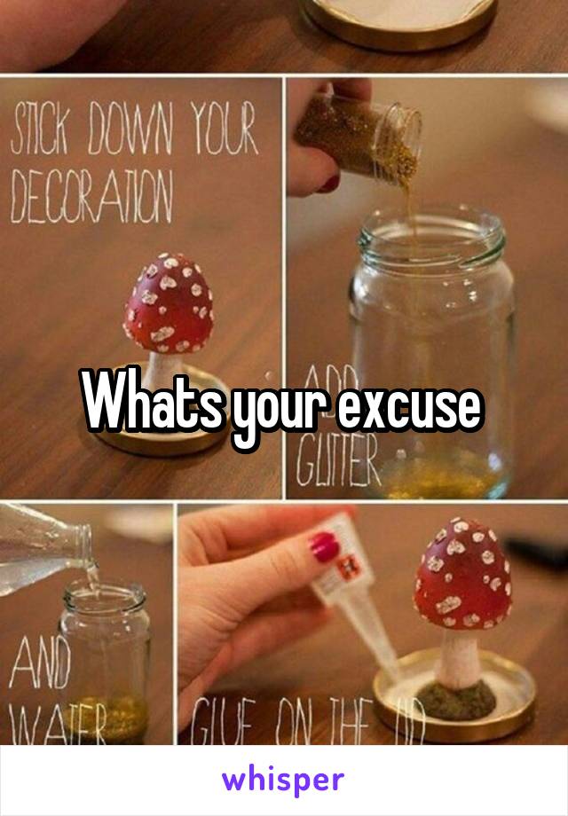 Whats your excuse 