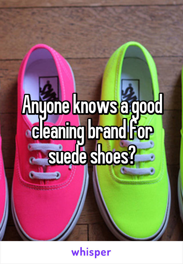 Anyone knows a good cleaning brand for suede shoes?